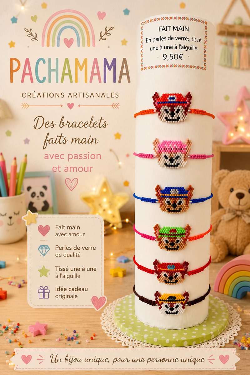 Bracelet enfant coulissant en perles miyuki